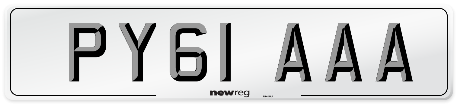 PY61 AAA Number Plate from New Reg